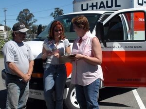 Windsor Storage Employees Talking to Customer — Storage Units in Windsor, CA